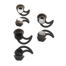 .›(Black)Ear Pads 3 Pairs Replacement Silicone Ear Tips Easy To Install