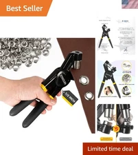 Heavy Duty Grommet Tool Kit with 1 2 Inch Die and 300 Sets Grommets for Leather