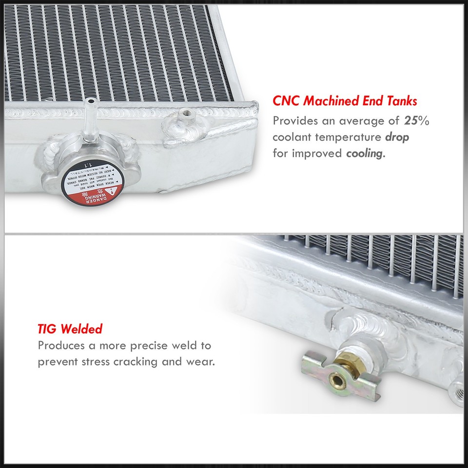 A/T Automatic Transmission Aluminum Radiator For 1988-2000 Honda Civic ...