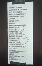 Jeff Tweedy Signed Set List in Person 