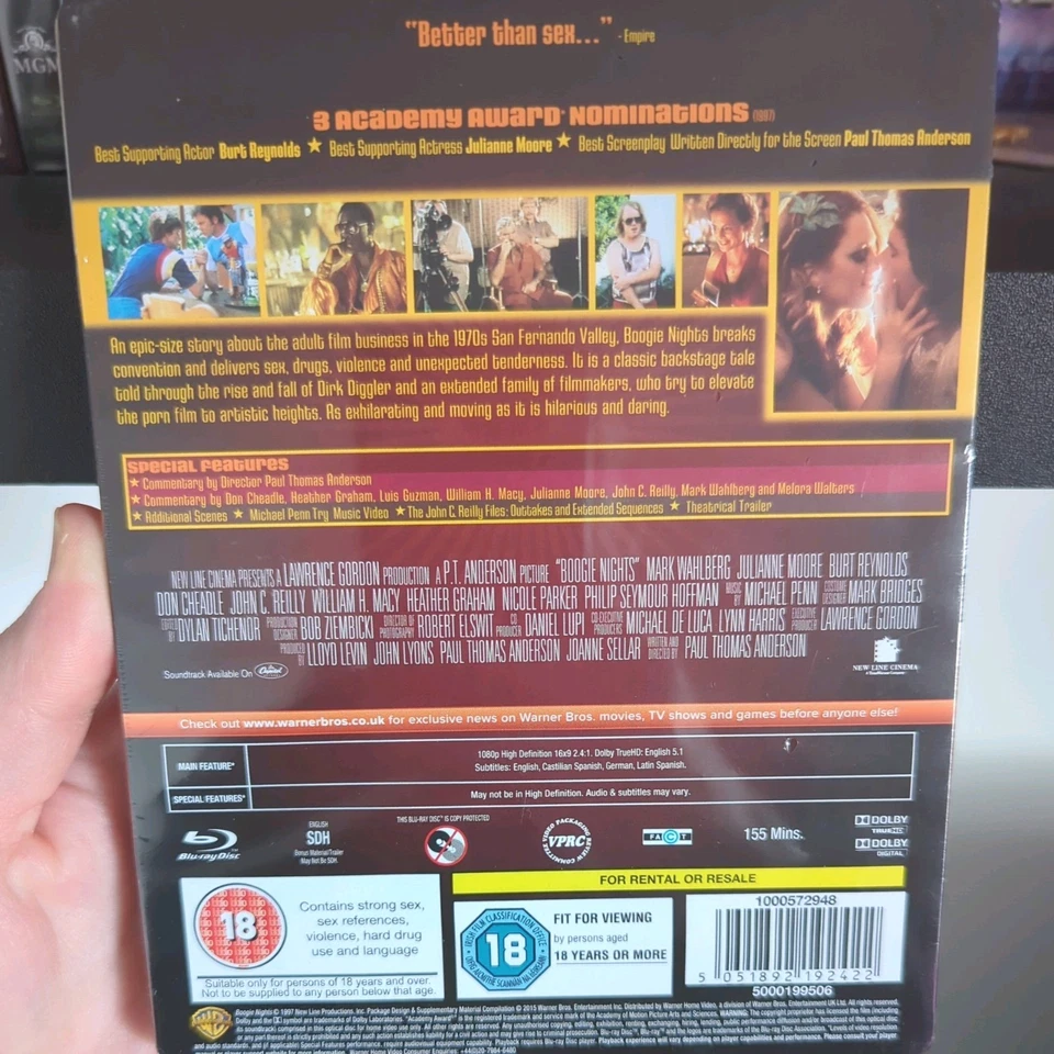 BOOGIE NIGHTS BLU RAY STEELBOOK SEALED (Arrow video/Eureka/101/88 Films int) - Image 2 of 2