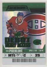 2019-20 Upper Deck Credentials Debut Ticket Access Green 10/25 Ryan Poehling 1hh