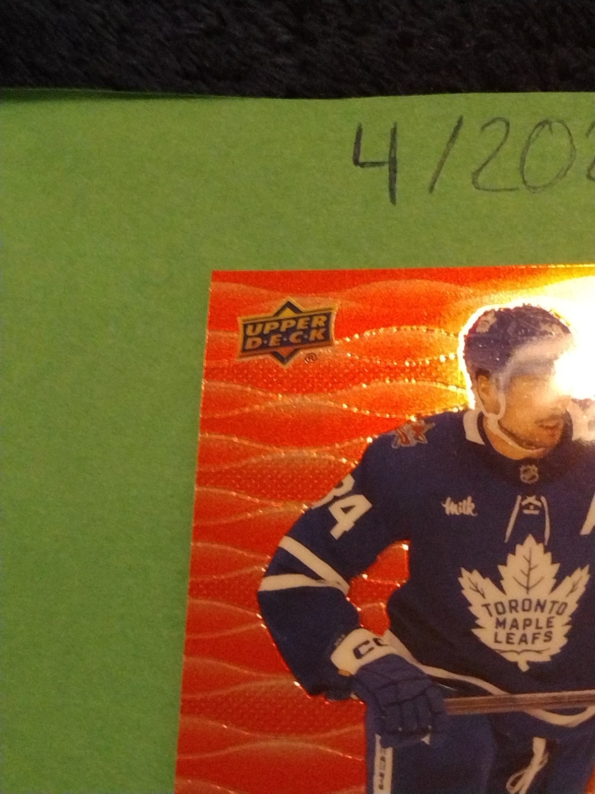 2023-24 Upper Deck Allure - Color Flow Auston Matthews #CF-24 Red Orange view 4