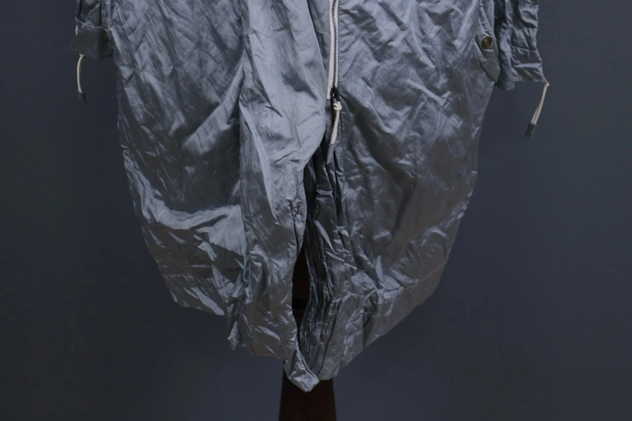 ANNETTE GORTZ Gray Collared Long Sleeve Full Zip Windbreaker Rain Coat Size 42 image 3