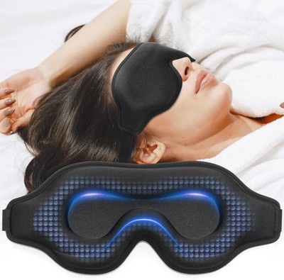 3D Sleep Mask Contoured Eye Mask Light Blocking Blindfold for Men Women
