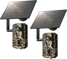 Trail Camera 2Packs, 4G LTE Cellular Trail Cameras Built-in SIM Cards with 2K HD
