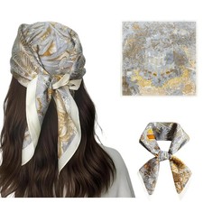Satin Head Hair Scarf Bandana Square Headscarf Silk Neck Scarves for Women Ti...