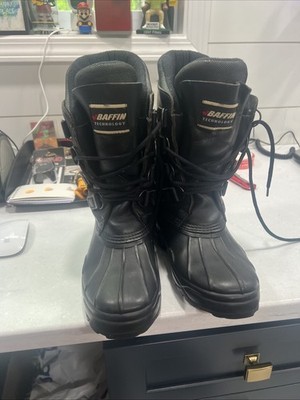 Baffin Technology Boots Sz 8W Mens 6 Insulated Black Leather