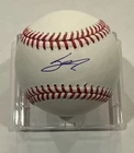 Sal Stewart Signed Rawlings OMLB Baseball MLB Authentication w/ Cube Cin Reds