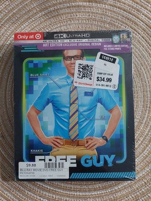 Free Guy ''Target Exclusive'' 4K Ultra HD + Blu-ray Ryan Reynolds Brand New Sealed