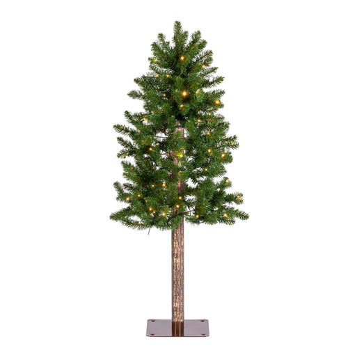 Charming 4 Foot Prelit Alpine Tree with Dual Color LED