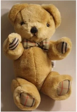 Burberry Thomas Bear with Nova Check Bow Tie 12" Plush Vintage