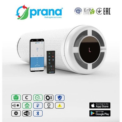 Prana - Dezentrale Lüftungsanlage mit Wärmerückgewinnung Prana 200G ERP