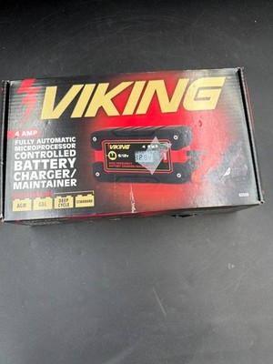VIKING 4 Amp Fully Automatic Microprocessor-Controlled Battery Charger/Maintaine