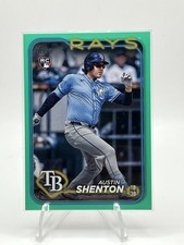 2024 Topps Update Austin Shenton #US275 Fanatics Aqua Parallel RC Tampa Bay Rays