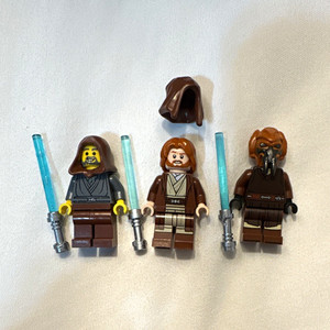 LEGO Star Wars Jedi Minifigure Lot - Jedi Bob, Plo Koon, and Obi-Wan Kenobi