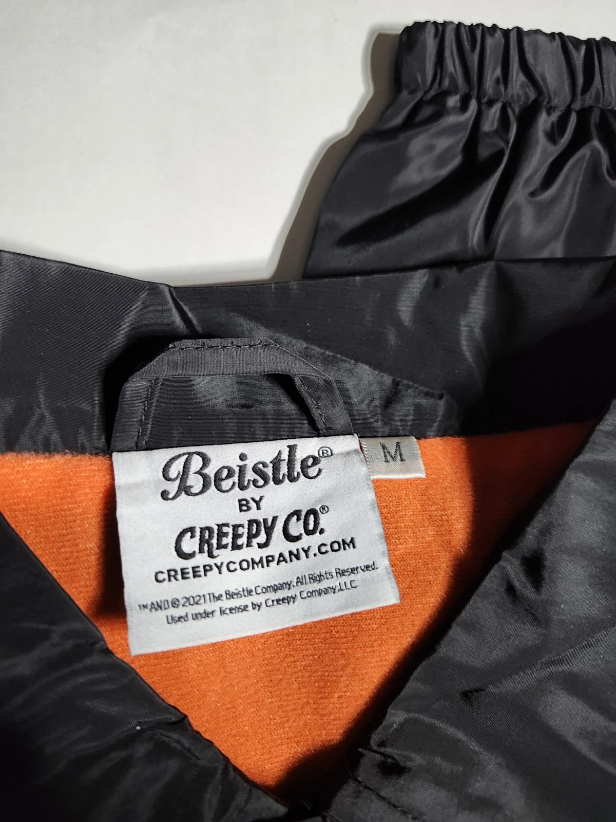 NEW Creepy Co. Beistle DIABLO Coach Button Up Snap JACKET Medium Devil Halloween image 4