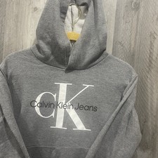 Calvin Klein Jeans Sweatshirt Hoodies Long Sleeve Pullover Youth Lg 14/16