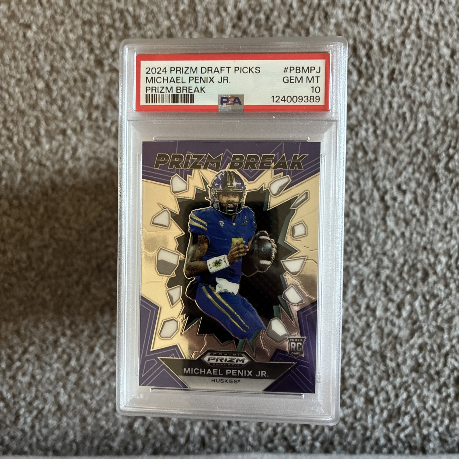 Michael Penix Panini Prizm Draft Picks Prizm Break #PBMPJ Base