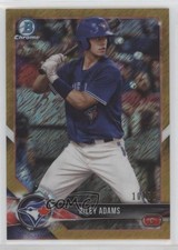 2018 Bowman Chrome Prospects Gold Shimmer Refractor 10/50 Riley Adams 2r8