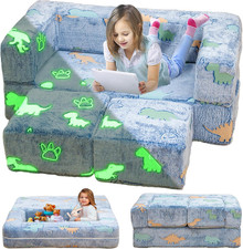 Toddler Couch, Glow in the Dark Kids Play Couch Toddler Fold Out Couch, Kids Fol