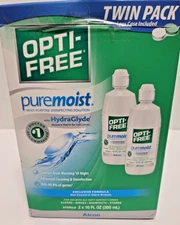Opti-Free Puremoist Multi-Purpose Disinfecting Solution W/ Hydraglyde Twin Pack