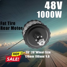 48V 1000W EBike 20''26'' 4.0 Fat Tire Rear Motor with 9 Pin Wire 45KM/H Speed