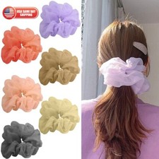 6 pack Extra Large Scrunchies Velvet Ponytail Holder Elastic Ties Rope Band Girl