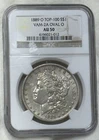 Rare 1889-O Morgan Dollar AU-50 NGC (VAM-2A Oval O, Top-100) Very Scarce Vam 2