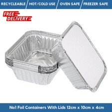 Aluminium Foil Food Containers With Lids Takeaway Containers No1 Small 250ml