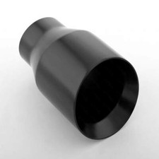 3 Inlet Black Exhaust Tip Bevel 4.5 Out Angle Cut Double Wall 7 Long Ss304