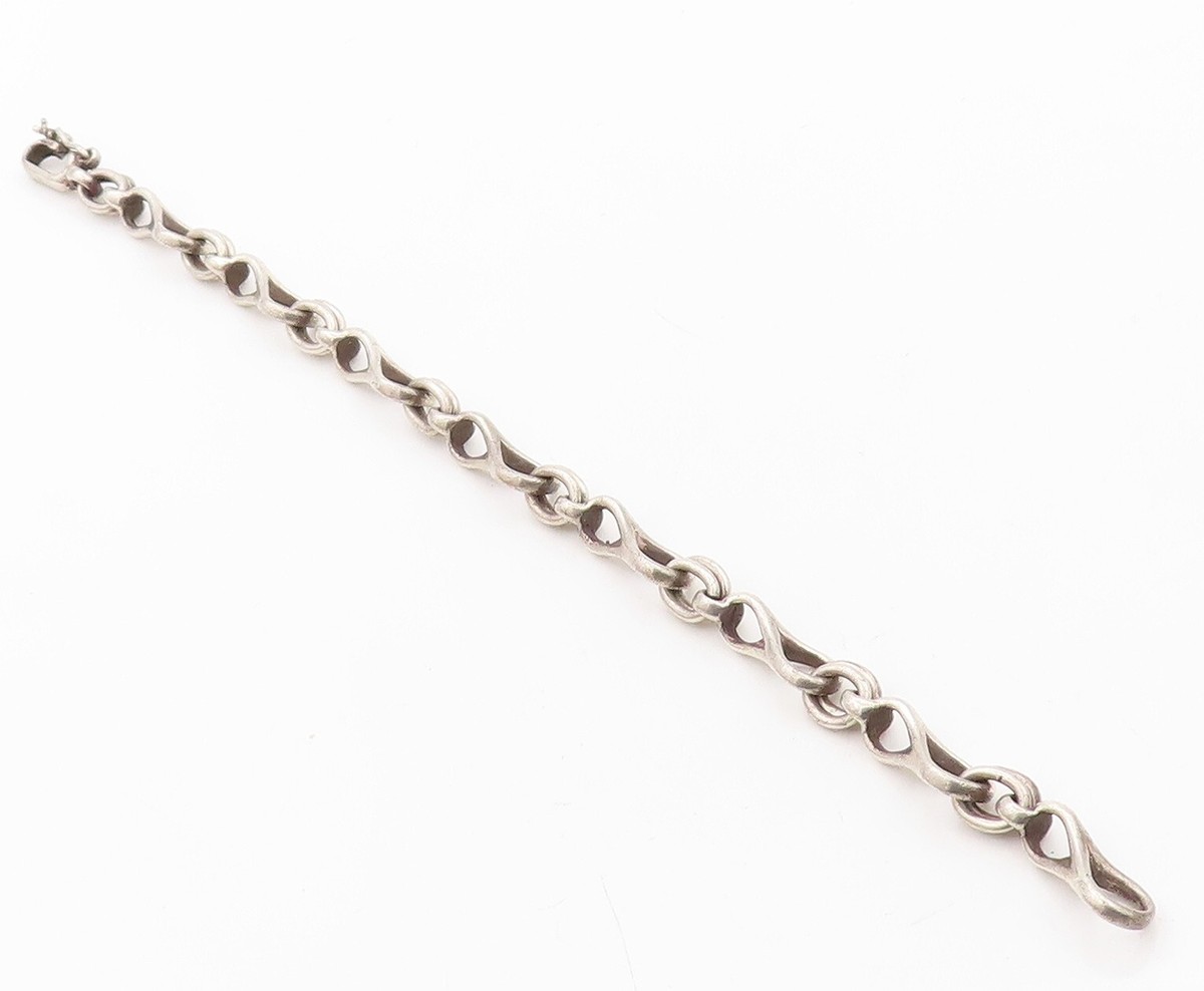 925 Sterling Silver Vintage Bracelet Designer Infinity Loops 925 Sterling Silver Vintage Bracelet Designer Infinity Loops