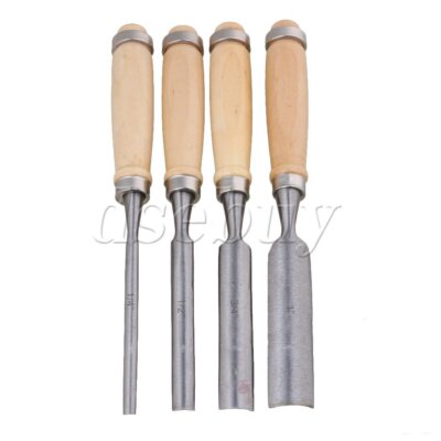Carving Firmer Gouge Woodworking Carpentry Wood Chisel Set Tools Pack of 4