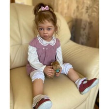 32" Reborn Baby with Hand-Rooted Hair Yellow Already Finished Doll Cloth Body