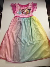 Disney Princessses Girls Size 6 Flame Resistant Sleepwear Gown Nightgown Dress