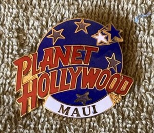 Vintage, Planet Hollywood, Maui, enameled Pinback badge