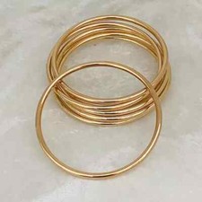 Set of 7 18kt Gold Filled Bangles Stackable bangle bracelets for women Bridesmai