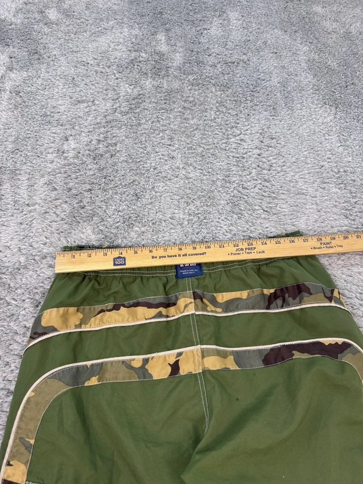 B Split Swim Trunks Mens XL Army Green Camo Military Lined Board Shorts - Image 4 of 4