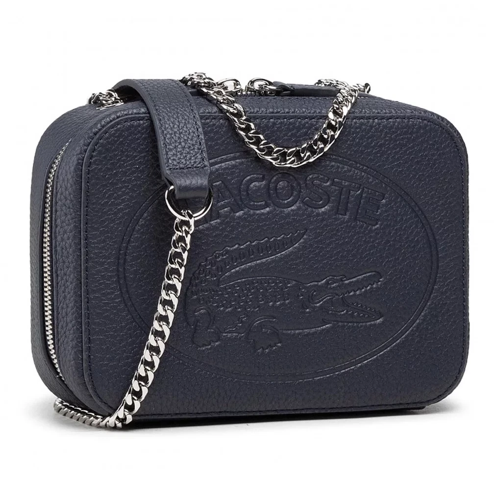 Lacoste Croco Crew Grained Leather Waist Bag NF3237NL 000 Black eBay