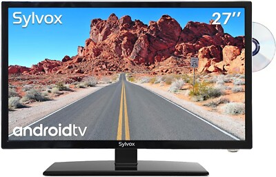 Sylvox 27 inch RV TV 1080P 12 Volt TV Built-in APP Store DVD Player