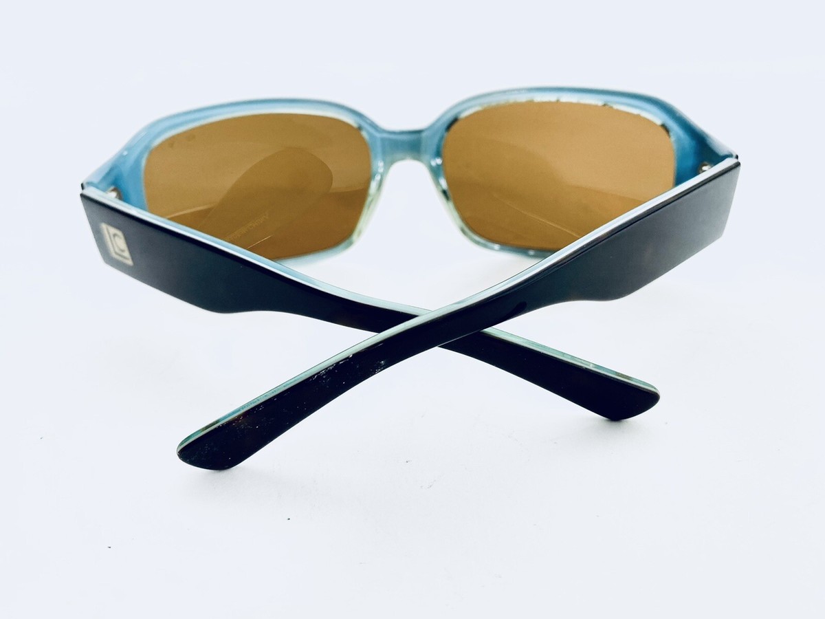Liz Claiborne Tortoise & Blue Lucite Rectangle Sunglasses  display picture 2