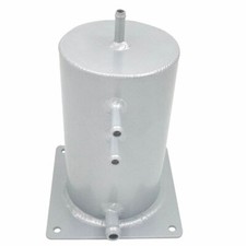 1.5l Alloy Universal Aluminium Fuel Swirl Tank Surge Pot 8mm Pipes silver New
