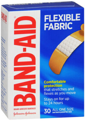 Band-Aid Brand Flexible Fabric Adhesive Bandages for Wound Care & First aid 30ct