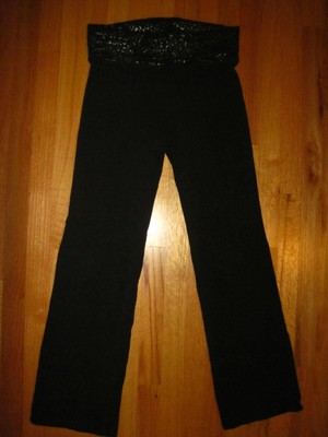 pink foldover yoga pants