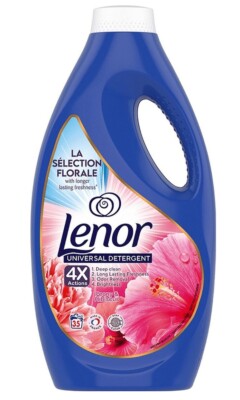 12,32 /L- 2x Lenor Flüssigwaschmittel Pfingstrose & Hibiskus   1575ml/35 Wäschen