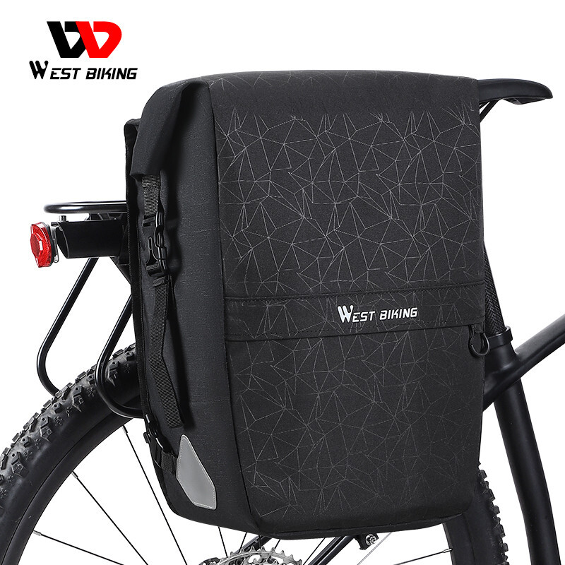(New with tags) WEST BIKING Bike Single Pannier Bag Bicycle Trunk Bag Rear Rack Pack Bag 17L (35.97 USD) (New with tags) WEST BIKING Bike Single Pannier Bag Bicycle Trunk Bag Rear Rack Pack Bag 17L (35.97 USD)