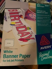 Avery 3272 White Banner Sign Paper for Ink Jet Printers 11x8.5 80 sheets