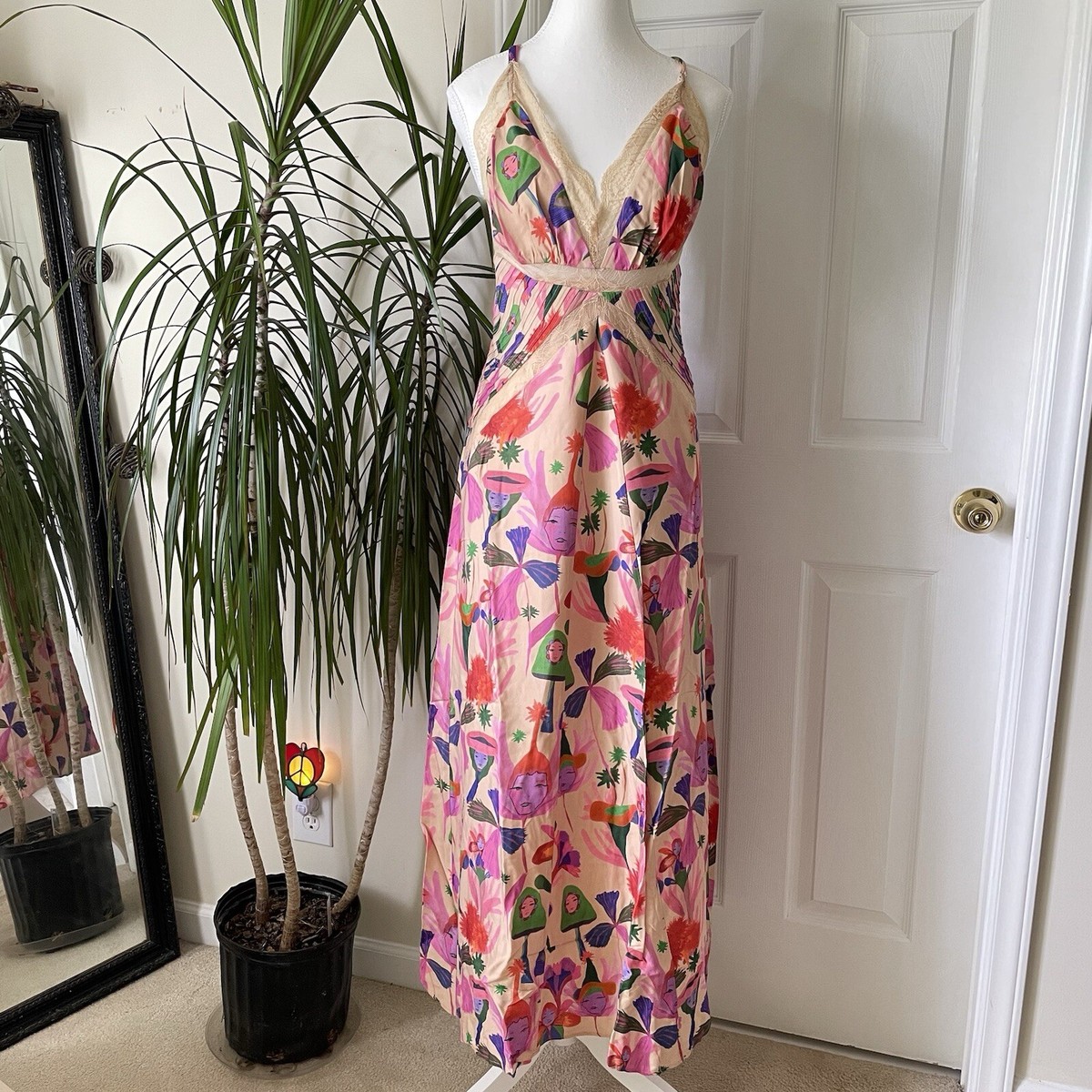 Farm Rio Sand Fairies Slip Midi Dress in Medium | eBay