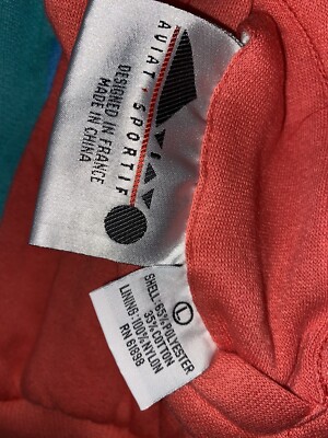 Vintage Aviat Sportif Women's Jacket L Pink Reversible Fleece 80s