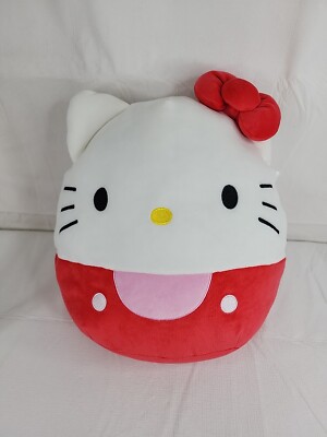 Squishmallows Oficial Kellytoy Plush 12'' Hello Kitty Red Stuffed Animal Toy 